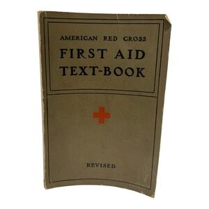 Vintage American Red Cross First Aid Text-Book – 1940 Corrected Reprint
